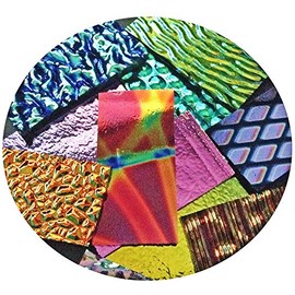 Assorted Dichroic on Black Glass Pieces - 96 COE Made in America 2 OZ.