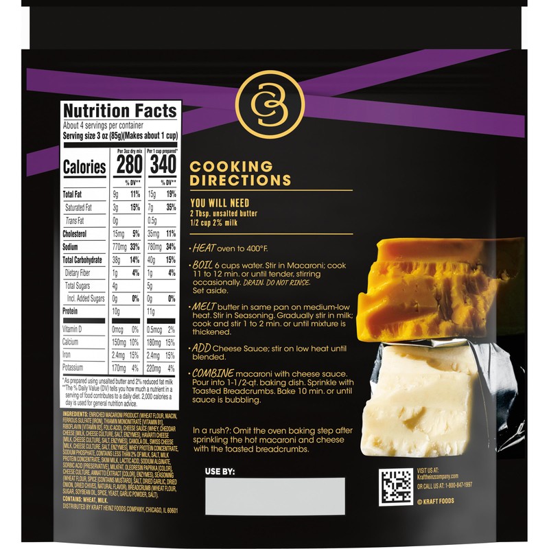 Cracker Barrel Oven Baked Mac and Cheese, 1 Pouch, for