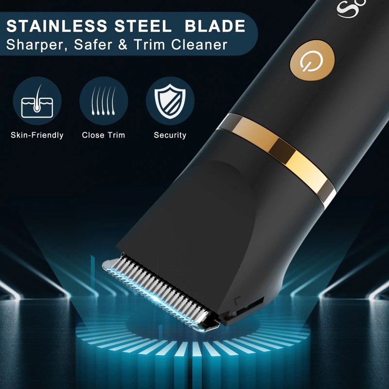 Scttomon Electric Groin Hair Trim Ball Trimmer for Men Body