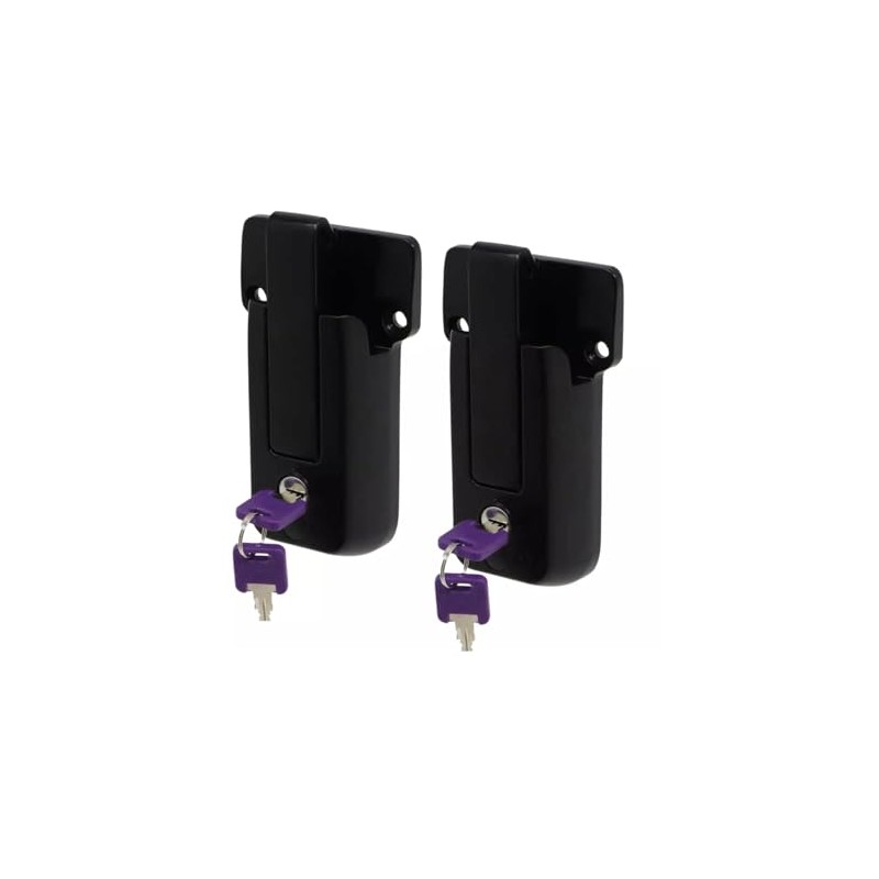 2- Keyed Alike Black Locking Cargo Trailer Fits Cambar Door