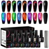 MEET ACROSS 12D Cat Eye Gel Nail Polish Set, Colorful