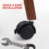 Guildrey Threaded Caster, M8-1.25 Swivel Stem for Replacement, Set of