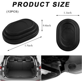 FSTURIOS 12PCS Car Door Shock Absorber, Anti-Collision Silicone Pad Side Door Gasket Sticker Decoration, Auto Soundproof Buffer Gasket Door Bumper Protector for SUV Truck Car