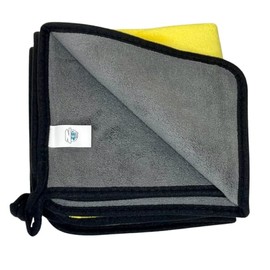 Nuit Premium Car Microfibre Cleaning Towels, Dual-Sided Ultra Absorbent Large Drying Cloth 40 x 40cm 3pcs 600gsm, Polishing Waxing