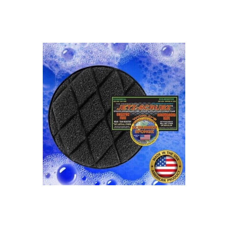 Jetz-Scrubz The Original Magic Jetz-Scrubz Round Household Scrubber Sponge (6-Pack)