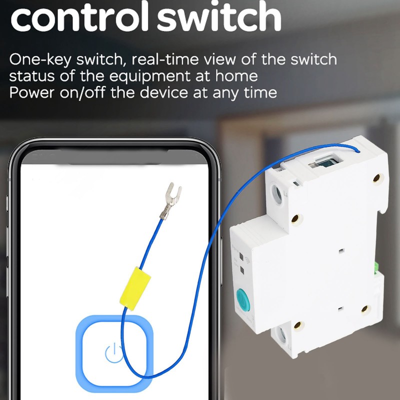 WIFI Circuit Breaker 1P DIN Rail Smart Breaker Switch for