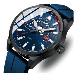 Relojes De Cuarzo De Silicona Para Hombre De Negocios Curren