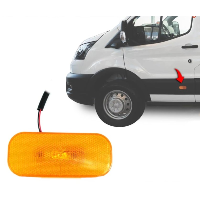 appRUN SIDE MARKER LIGHT LAMP LENS FOR FORD TRANSIT MK8