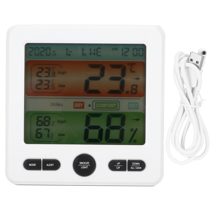 Digital Color Screen Temperature and Humidity Meter Indoor Thermometer Hygrometer