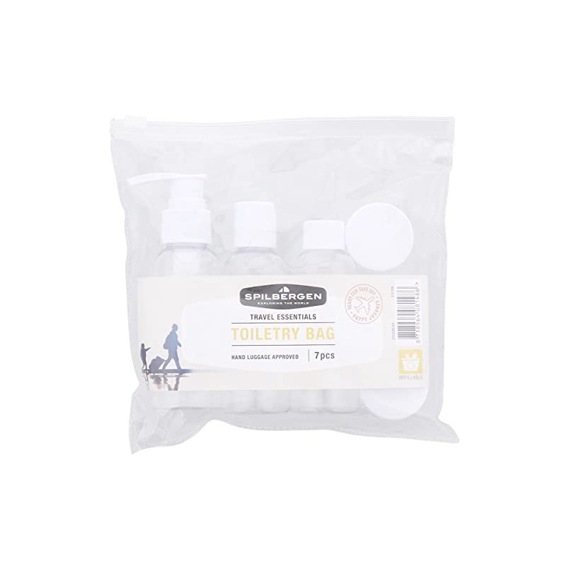 Spilbergen Airplane Travel Kit 7 Bottles for Liquids up to