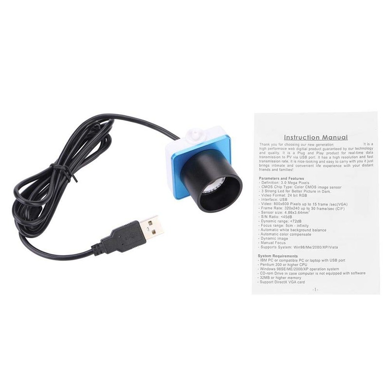 Wandisy Telescope Camera, 1.25" Telescope Digital Electronic Eyepiece 0.3MP, USB