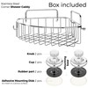 HASKO accessories Corner Shower Caddy with Suction Cups and 3M
