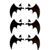 3 Pcs Black Bat Car Sticker Decal for Rearview Mirror