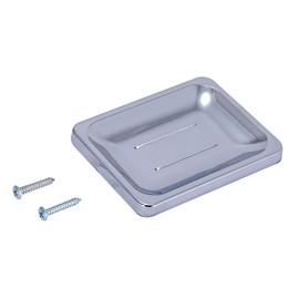 EZ-FLO 15201, Chrome Bathroom Soap Dish with Exposed Screw, 1 x 3.6 x 3.8