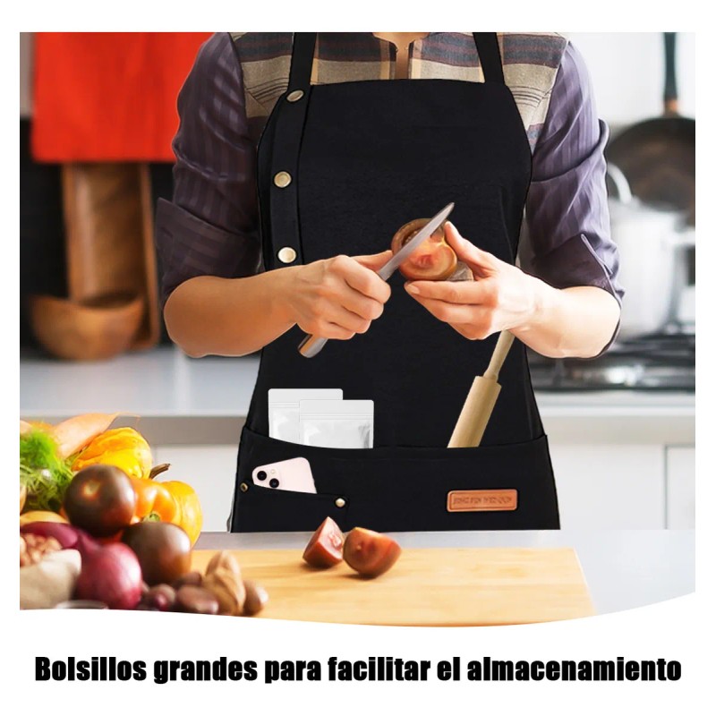 2 Delantal De Chef Impermeables Y 2 Gorros De Chef