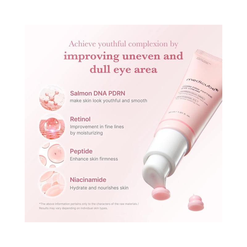 Sérum para ojos Medicube, ADN de salmón, PDRN y péptidos