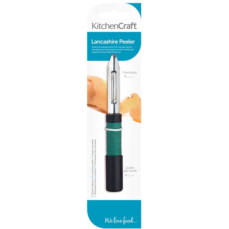 KitchenCraft Traditional Lancashire Potato Peeler, Plastic / Stainless Steel Peeler