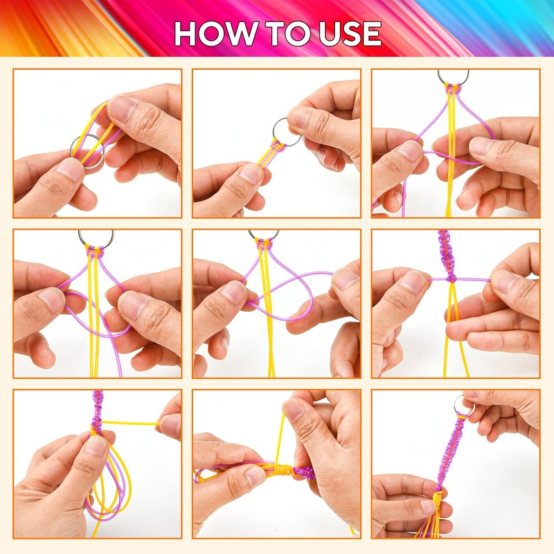 295 PCS Scoobies Strings Kit, Scoubidou Strings, Plastic Lacing Cord