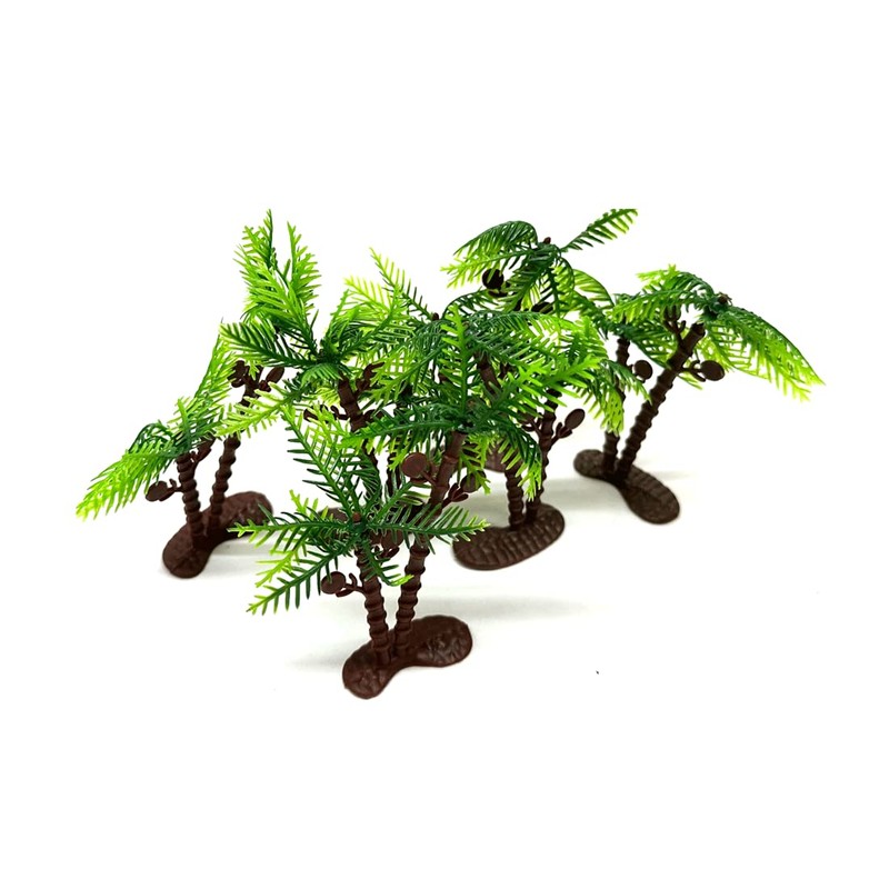 Mini Plastic Artificial Palms Trees 6PC