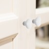 SWZHAI 6 Pcs White Ceramic Cabinet Knobs, Heart Shaped Drawer