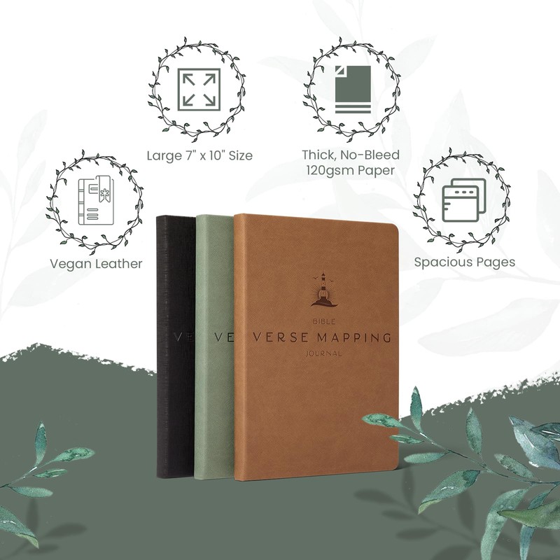 Graceful By Design Bible Verse Mapping Journal - Vegan Leather
