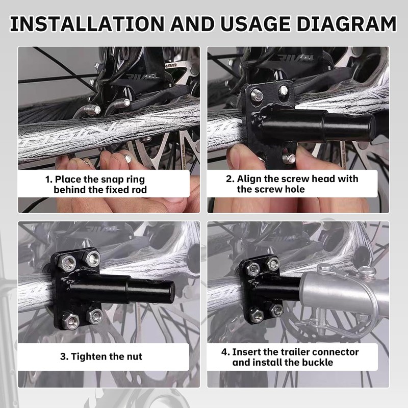 Bicycle Trailer Coupling, Bicycle Towing Hitch for Bicycle Children's Trailer