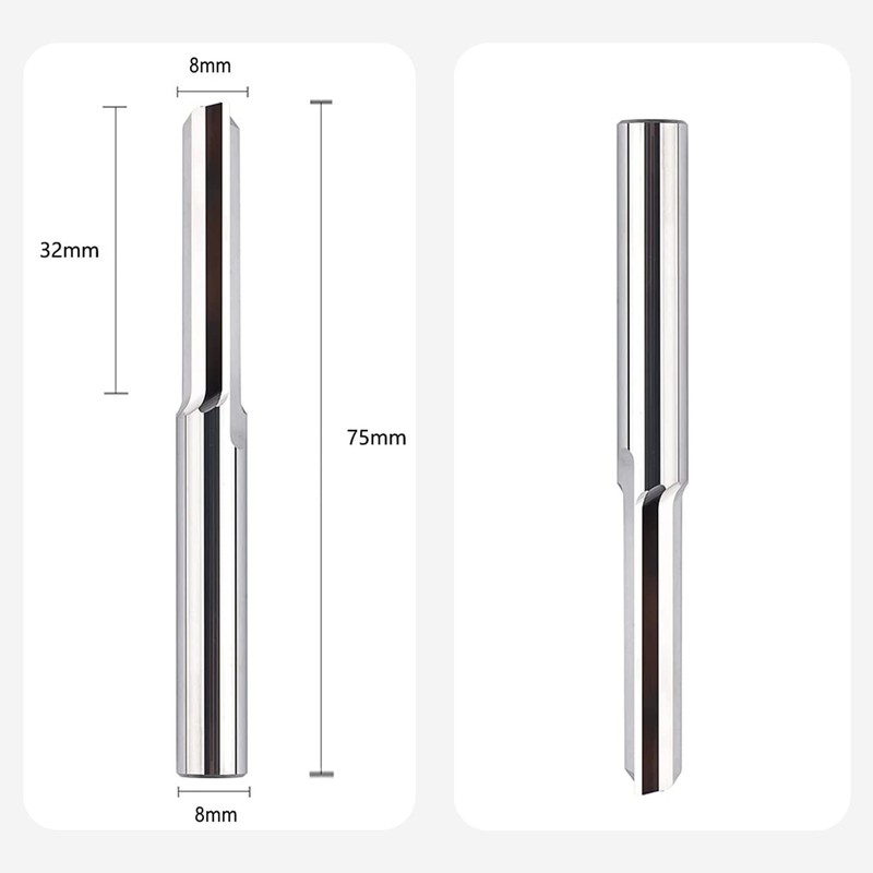 SpeTool 2 Flutes Straight Cutter 8 mm Shank x 32