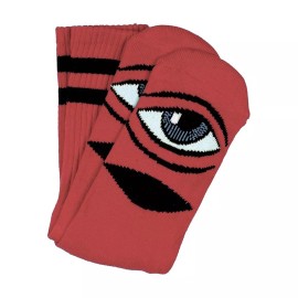 Toy Machine SECT EYE CREW Skateboard Socks 1 PAIR CLAY RED