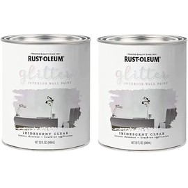 Rust-Oleum 323860 Glitter Interior Wall Paint Iridescent Clear 32oz