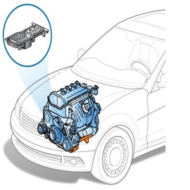 XQSMWF 03H103601AK Engine Oil Pan Compatible with Volkswagen Passat 2016-2022 Atlas 2018-2023 Teramont 2018-2023 Atlas Cross Sport 2020-2023 3.6L (CDVC CDVD) Replace 03H-103-601-AK