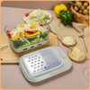 Glass Cheese Grater with Container and Lid, 46OZ Airtight Cheese