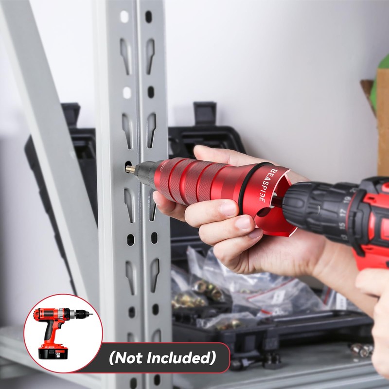 Beaspire Cordless Drill Electric Rivet Nut Drill Adapter Kit, Rivet