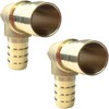 2pcs 5/8'' Hose Barb Tee T 3 Way Union Brass