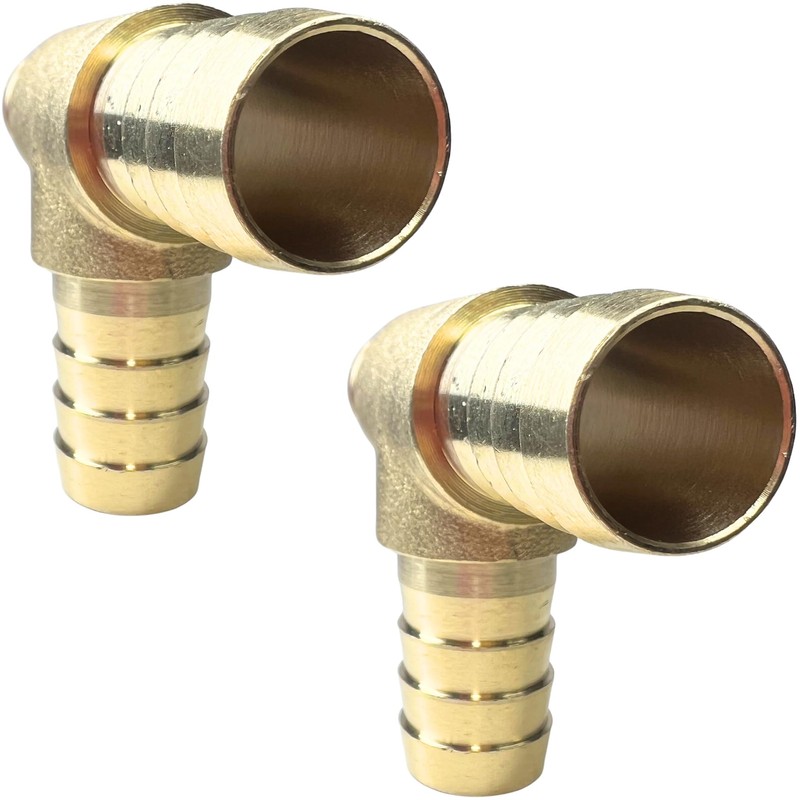 2pcs 5/8'' Hose Barb Tee T 3 Way Union Brass