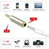Adhiper-2.5mm to 3.5mm Stereo Jack Adapter，for Headphone, Tablets, 4 Poles