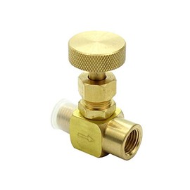 HongBoW Brass Needle Valve (1/4 NPT Male x 1/4 NPT Female)