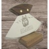 New Alaska Ulu Factory Walnut Wood Handle Knife Etched Wolf