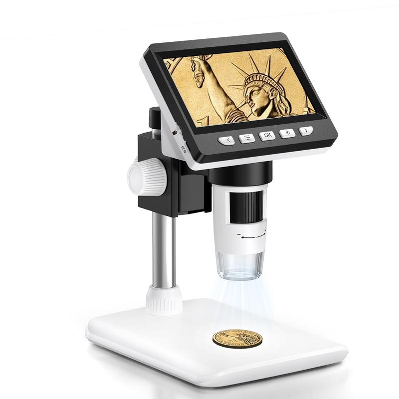 4.3" Coin Microscope - Aopick LCD Digital Microscope 1000X, 1080P