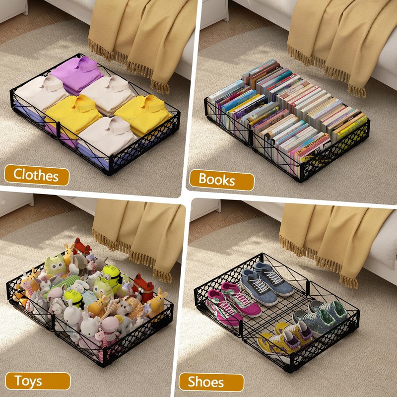 NADAMOO Under Bed Storage with Wheels, 1 Pack Rolling Under