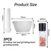 1 Grinding Bowl, 1 Grinding Bottle, Pepper Grinder, Garlic Masher,