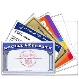 10 Pack New Medicare Card Protector Sleeve/Social Security Card Protector Sleeves/Credit Card Holder,31 Mil Soft Clear Card Sleeves for Waterproof SSN Card Protector/Credit Card Cover - Color: 20pcs