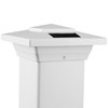 Classy Caps SL4400 4X4 White PVC Windsor Solar Post Cap,