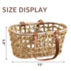 Farmhouse Seagrass Egg Baskets for Collecting Fresh Eggs Handmade Egg