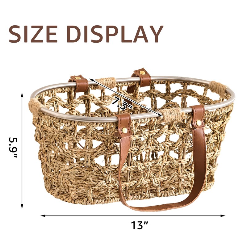 Farmhouse Seagrass Egg Baskets for Collecting Fresh Eggs Handmade Egg