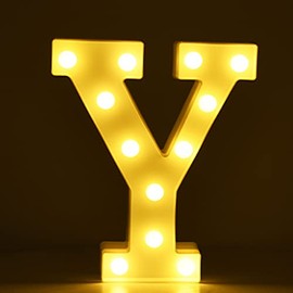 LED Light Up Letter, Valentine Gift - Light Up Marry Me Sign with Warm White LEDs - Proposal Sign, Will You Marry Me Sign, Wedding Sign, Engagement Sign, Romantic Proposal (Letter Y)