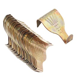 Rierdge Metal Rail Molding Hanging Hooks, 30 Pcs 2.2" x 1.3" Colorful Photo Frame Picture Rail Hangers Hooks