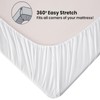 Soifox King Size Fitted Sheet White - Bed Sheets with