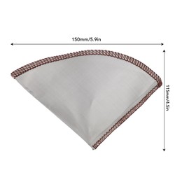 Stainless Steel Cone Shape Coffee Filter Fine Mesh for Pour Over Coffee 304 Stainless Steel (S for 1 to 2 Cups)