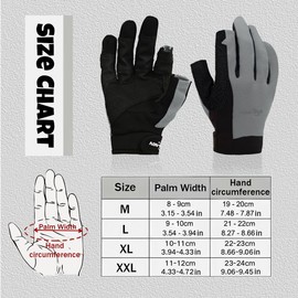 2XK-NOV 1 Pair of High Wear Resistance Sailing Gloves, Two Fingerless Gloves, Rowing Gloves, for Sailing, Yacht, Sailing, Paddling, Kayaking, Fishing, Men and Women (Grey, M)