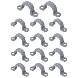 Bxian 14PCS 1/2 Inch PVC Pipe Bands Two Holes Plastic Conduit Tape for Securing PVC Pipe Conduit Cable UL Listed